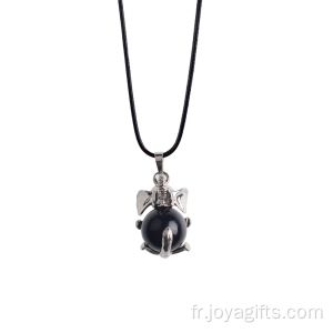 Collier d&#39;animaux naturels guérisseurs 2017 avec onyx noir